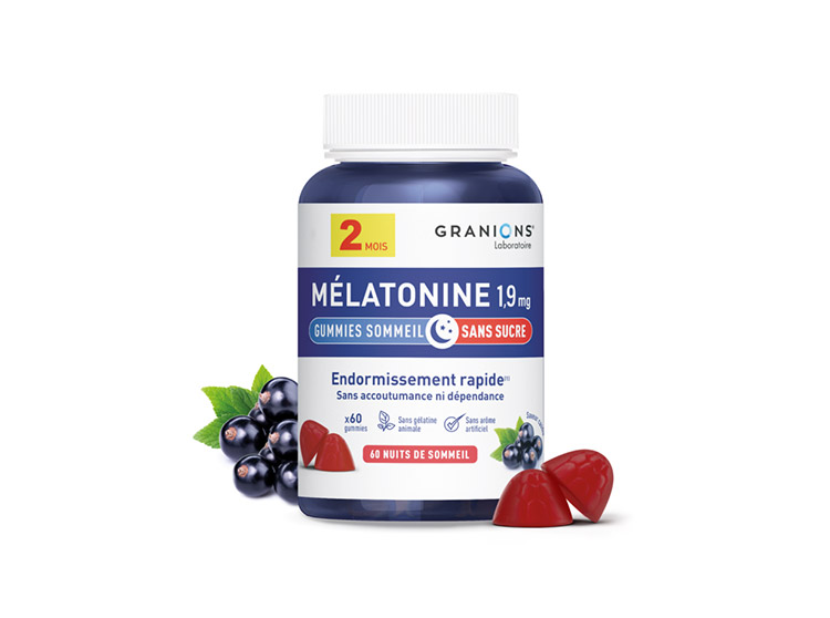 Melatonine 1,9mg Endormissement rapide - 60 gummies