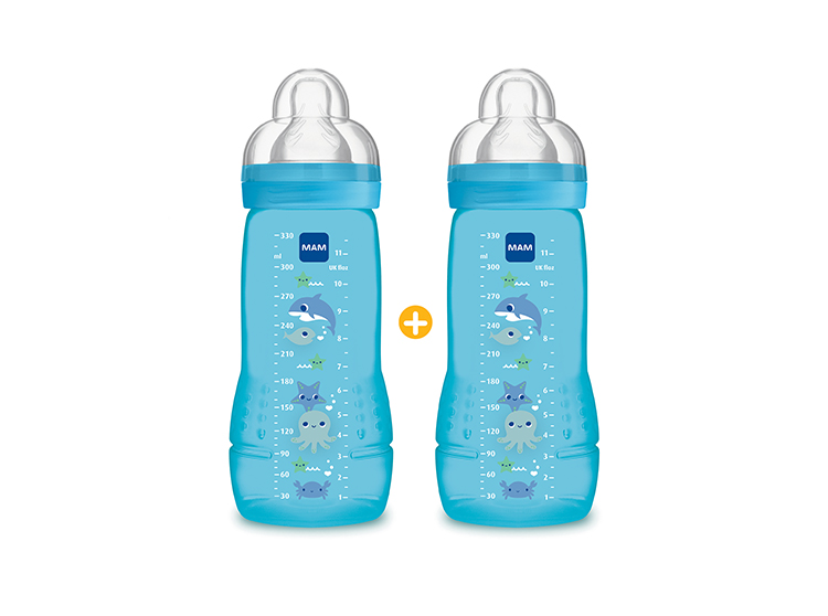 Easy Start Biberon Active 2ème âge Garçons - 2x330ml