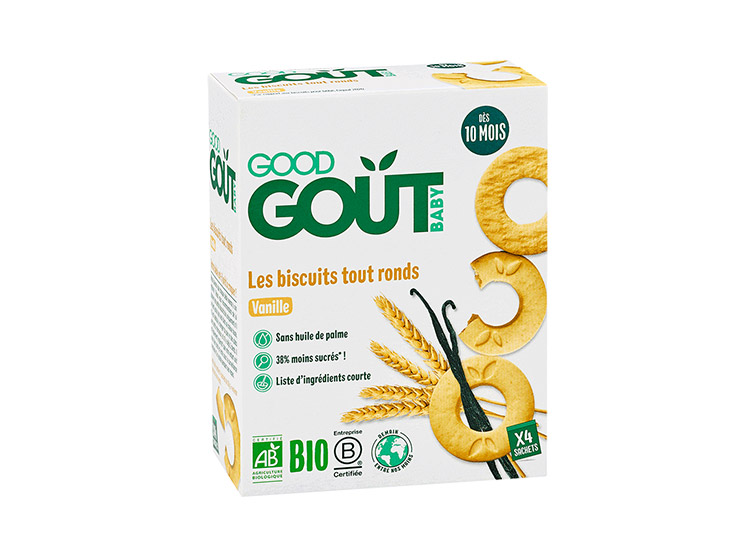 Good Goût Biscuits BIO tout ronds Vanille - 80 g