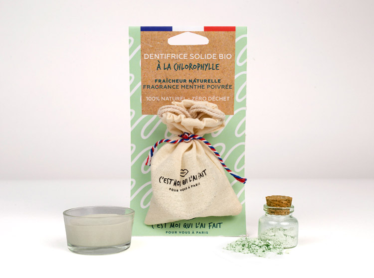 C'est moi qui l'ai fait Dentifrice solide BIO Chlorophylle Menthe poivrée - 24g