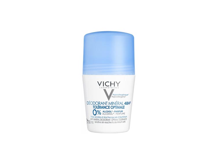 Vichy Déodorant Minéral Roll-on 48h Tolérance optimale - 50ml
