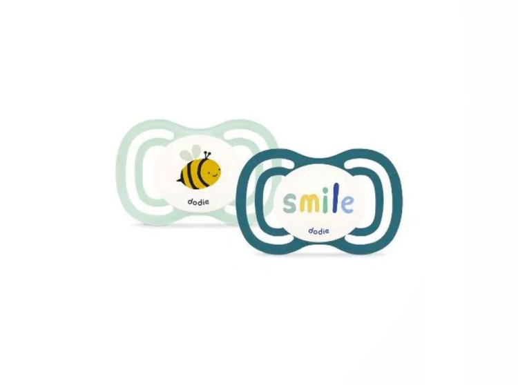 Sucettes anatomiques 18m Smile Bleu - x2