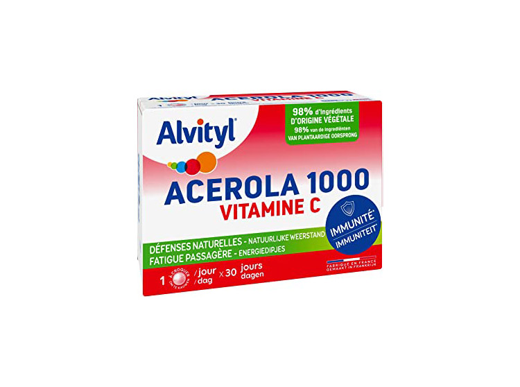 Acérola 1000 Vitamine C - 30 comprimés à croquer