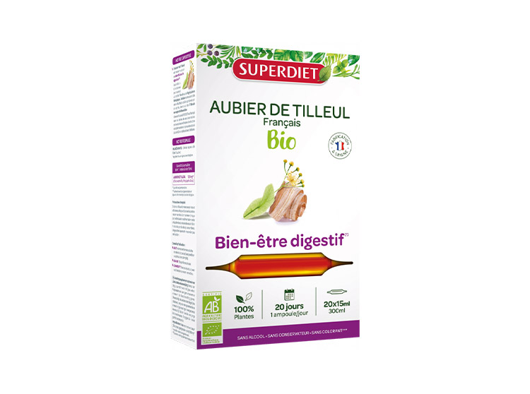 Superdiet Aubier de tilleul BIO - 20 ampoules de 15ml