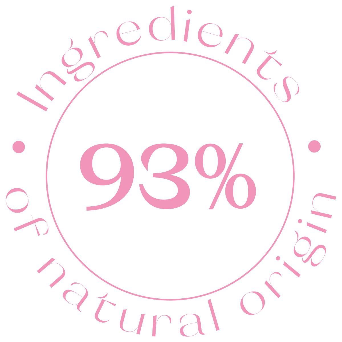93% d'ingrédients d'origine naturel