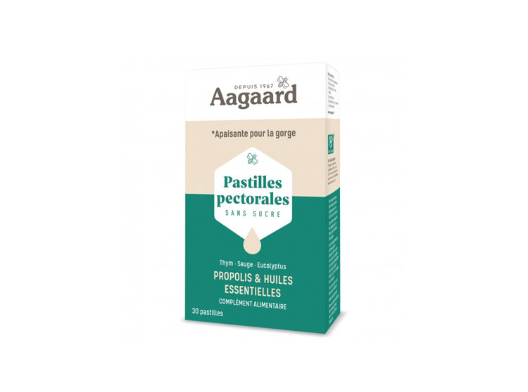 Aagard Pastilles Pectorales à la propolis - 28 pastilles