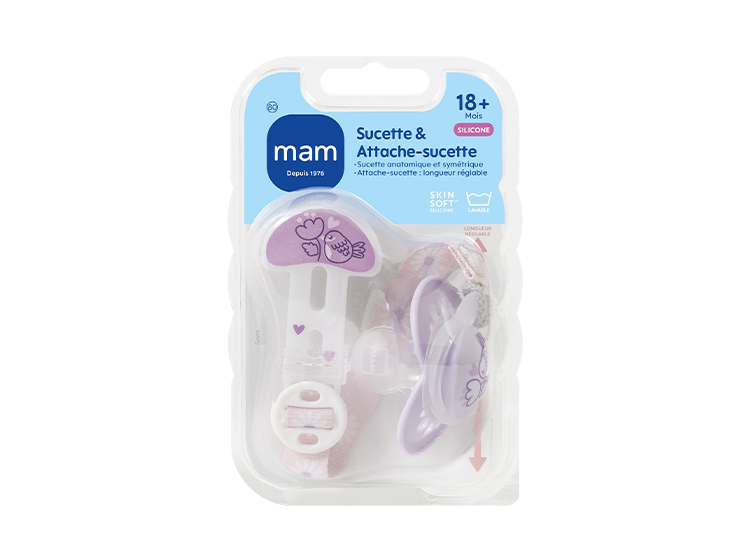 Kit Sucette + Attache Sucette 18 mois