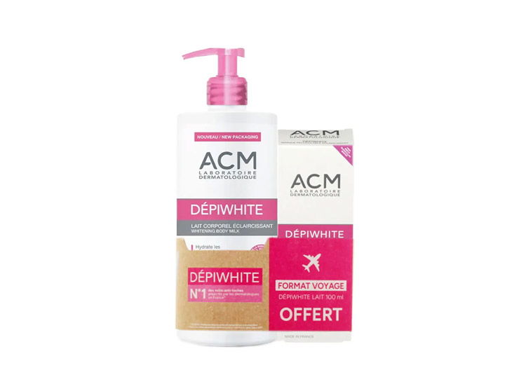 Depiwhite Lait corporel éclaircissant + Format voyage OFFERT - 500ml + 100ml