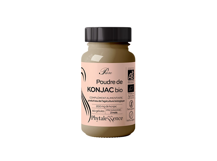 Phytalessence Pure Poudre de Konjac BIO - 60 gélules