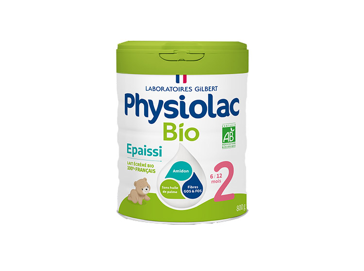Physiolac Lait Infantile 2ème Age Formule Epaissie BIO - 800g