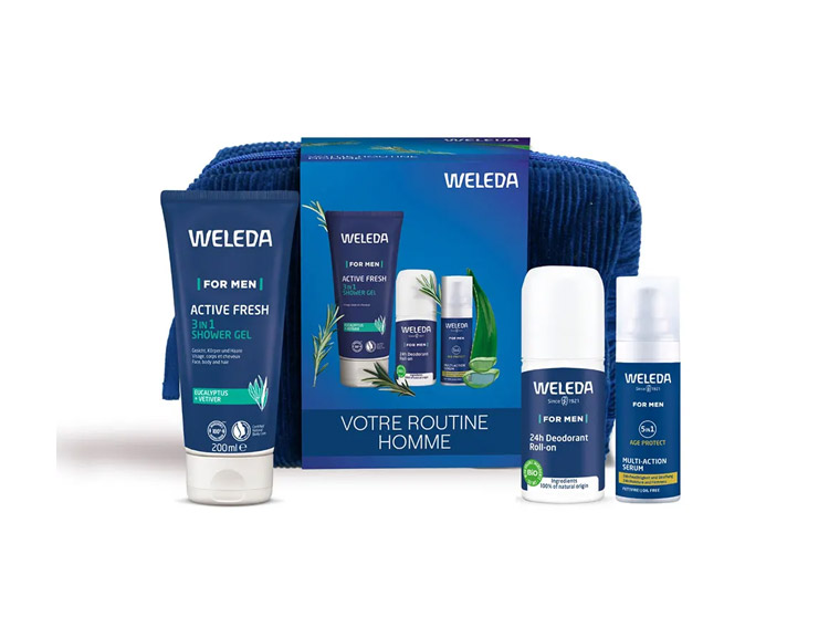 Homme Trousse Soins et Hygiène - Gel Douche + Déodorant + Sérum Energisant