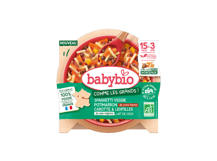 Spaghetti Veggie Potimarron Carottes et Lentilles - 200g