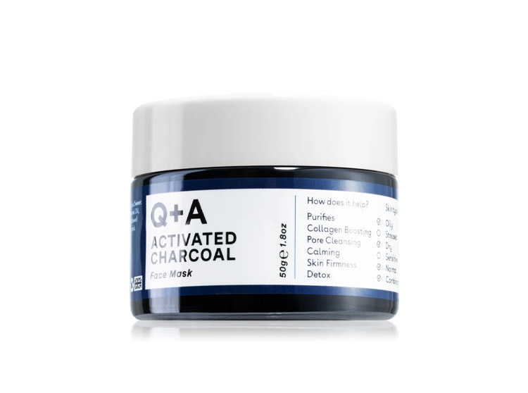Q+A Skincare Activated Charcoal Face Mask - 50g