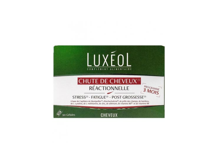 Luxeol Chute de cheveux réactionnelle - 90 gélules