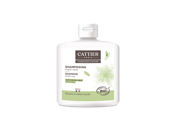 Cattier shampooing argile verte cuir chevelu gras BIO - 250ml