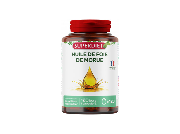 Superdiet Huile de Foie de Morue - 120 capsules