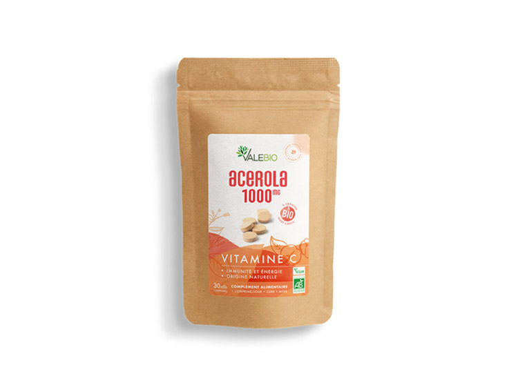 Valebio Acérola 1000 BIO - 30 comprimés à croquer