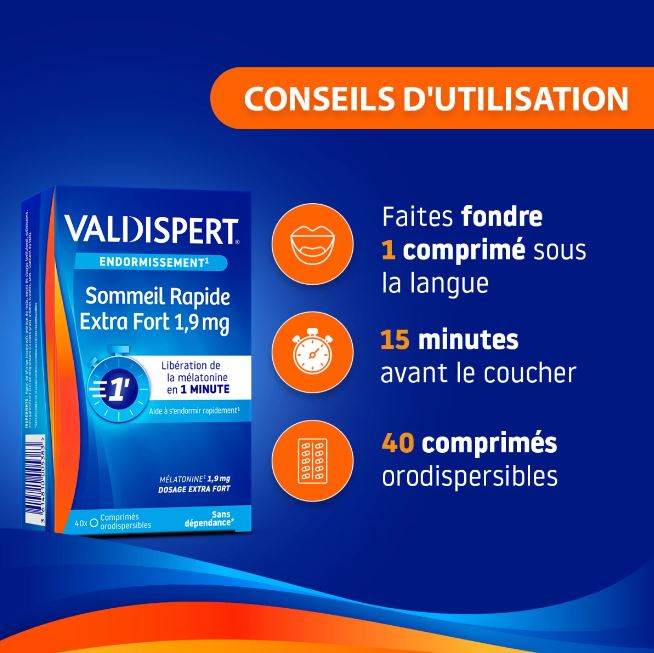 Conseils d'utilisation Valdispert Sommeil Rapide 1.9mg