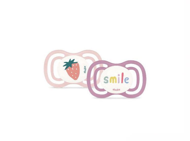 Sucettes anatomiques 18m Smile Rose - x2