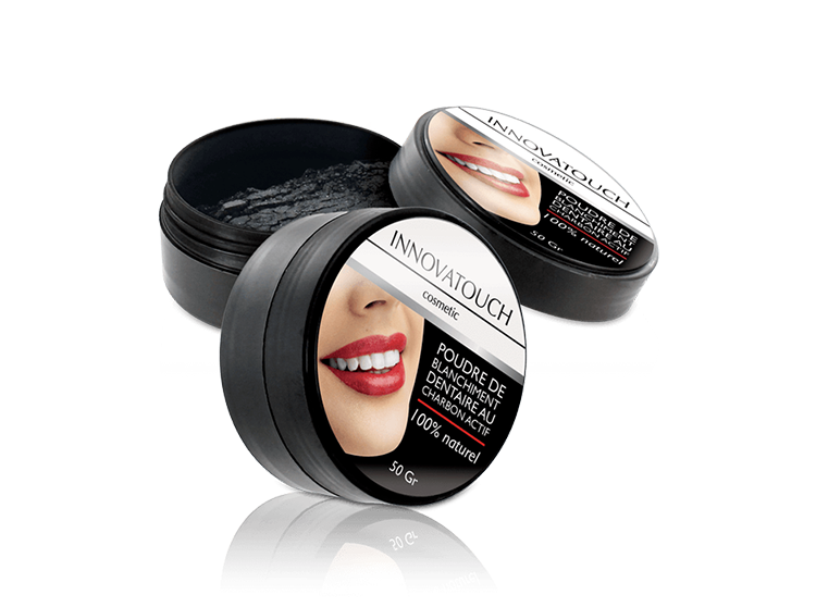 Innovatouch Cosmetic Poudre de blanchiment dentaire au charbon actif - 50g