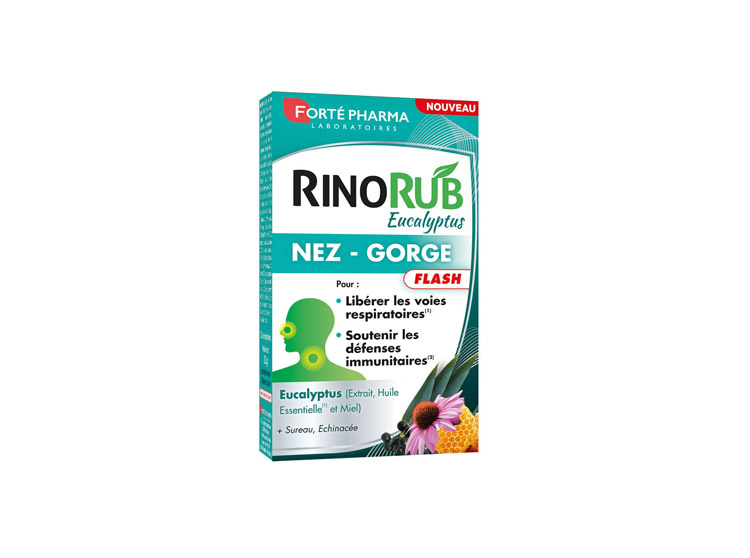 Forté Pharma Rinorub Nez et Gorge - 15 comprimés