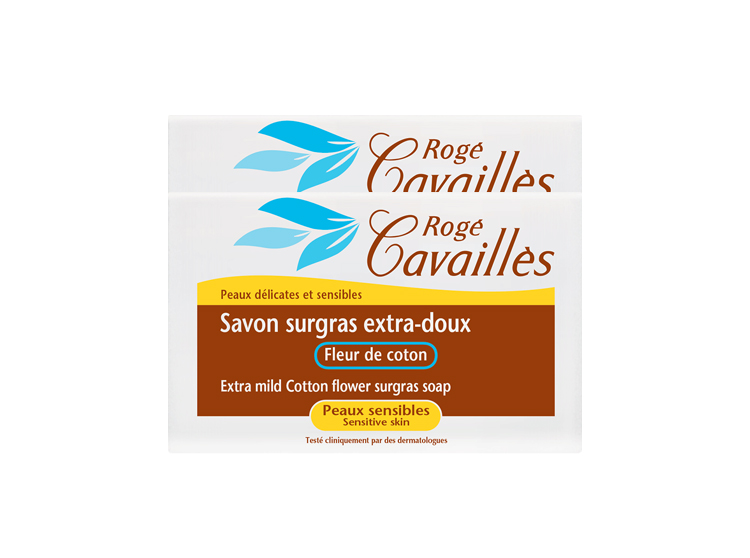 Rogé Cavaillès savon surgras extra doux fleur de coton - 2x250g