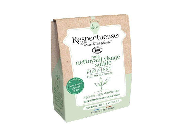 Respectueuse Nettoyant visage solide purifiant BIO - 35 g