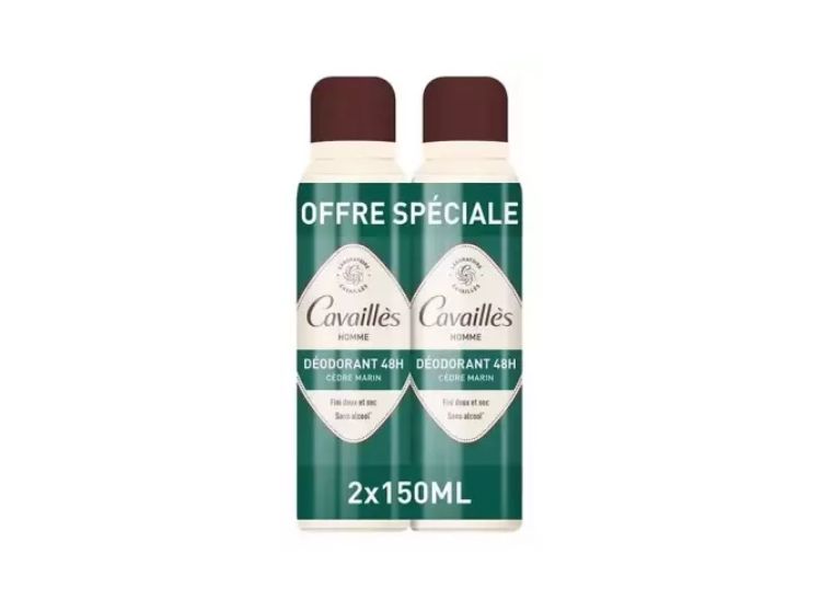 Déodorant Homme 48h Spray - 2 x 150 ml