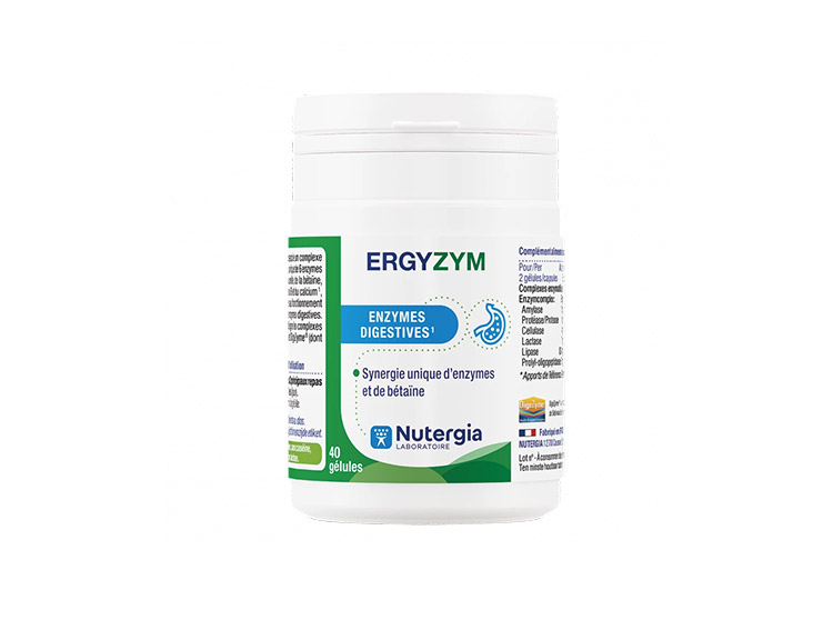 Nutergia Ergyzym Enzymes digestives - 40 gélules