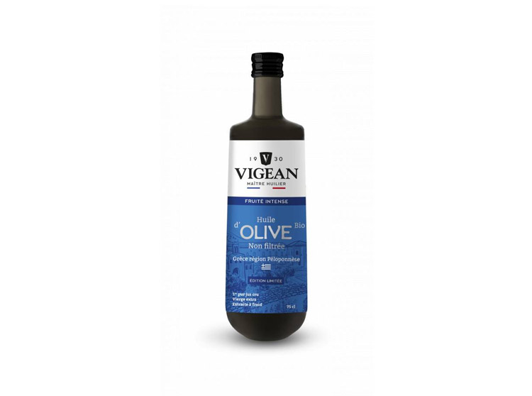 Huile d'Olive Vierge Extra Bio Non Filtrée de Grèce - 750ml