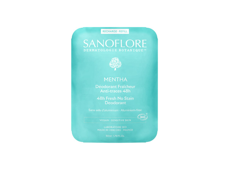 Déodorant Fraicheur Roll-On Anti-Traces Mentha - Recharge 50ml