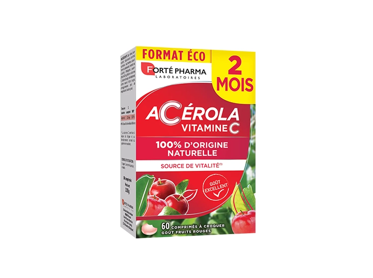 Acérola Vitamine C Effervescent - 20 comprimés