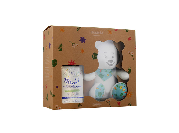 Coffret Bébé - Eau Parfumée Musti 50ml + Peluche Ourson