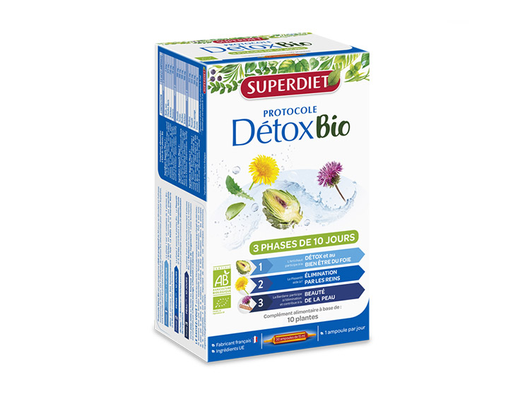 Superdiet Protocole détox BIO - 30 ampoules