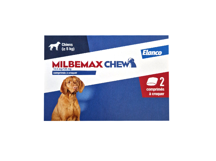 Milbemax Chew Chiens de 5kg et plus - 2 comprimés