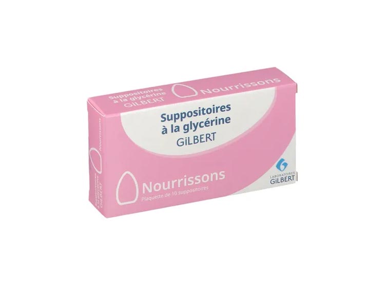 Gilbert suppositoires à la glycérine nourrissons - 10 suppositoires