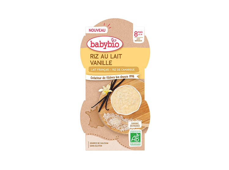 BabyBio Riz Au Lait Vanille BIO - 2x100g