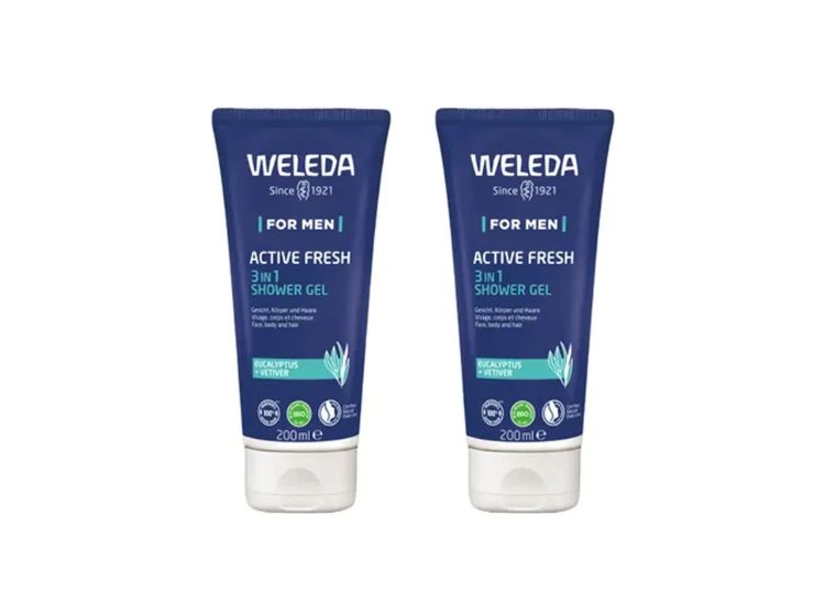 Weleda Homme Gel Douche 3 en 1 Active Fresh - 2x200ml