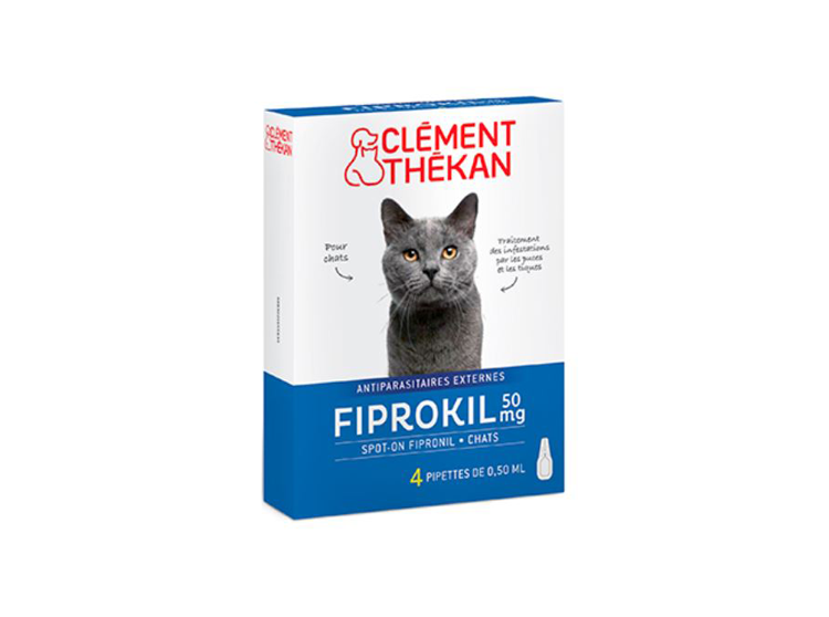 Clément Thékan Fiprokil Chat 50mg - x4 pipettes