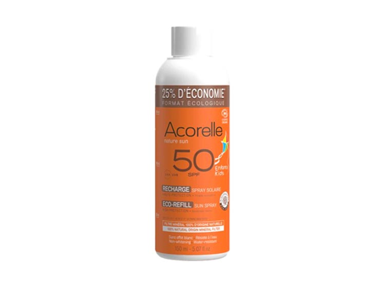 Acorelle Éco-Recharge Spray Solaire Enfants SPF50 BIO - 150ml
