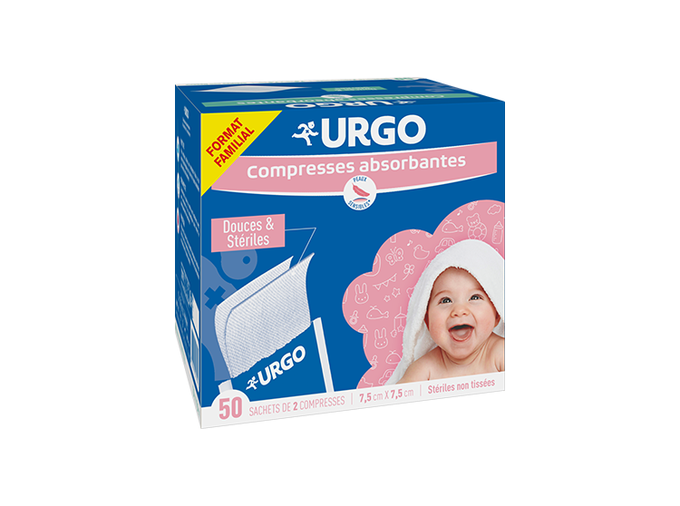 Urgo Compresses absorbantes - 50 sachets de 2 compresses