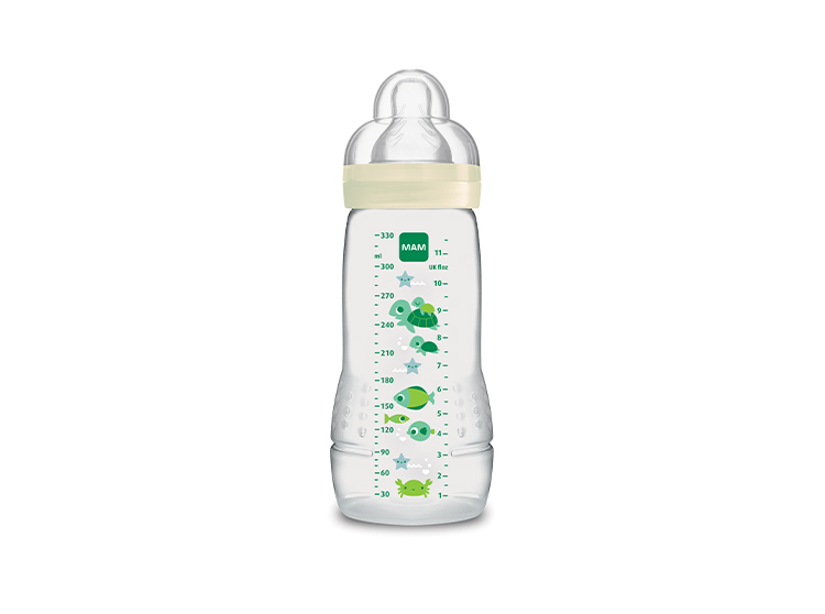Mam Easy active 2ème âge Biberon Motif Vert - 330ml