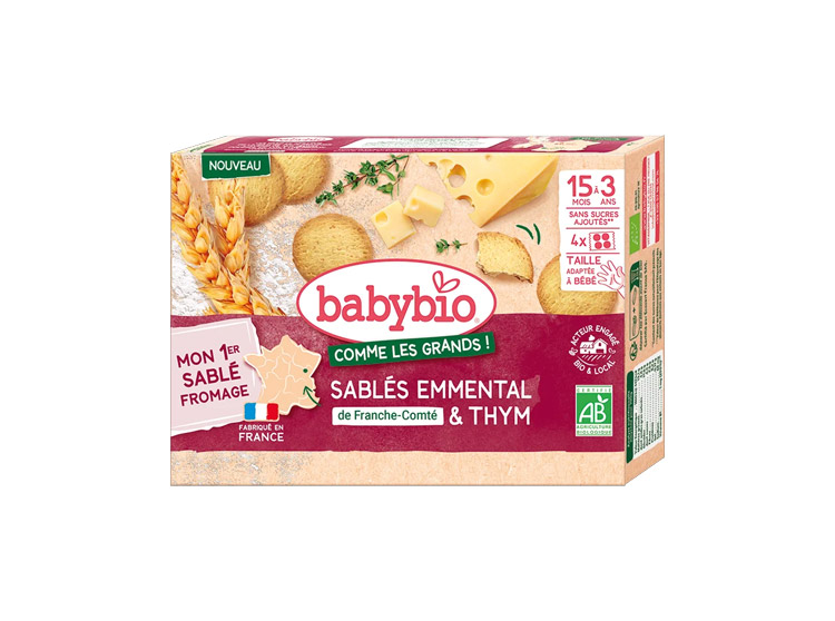 Sablés Emmental et Thym Bébé Bio - 16 biscuits