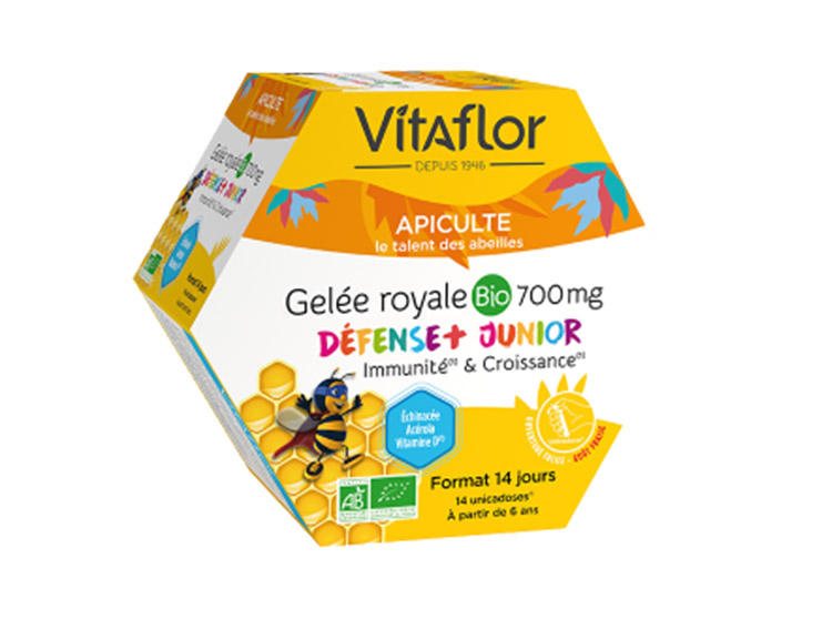 Vitaflor Gelée royale BIO défense + Junior 700mg - 14 ampoules
