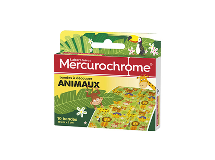 Mercurochrome à découper Animaux - 10 bandes