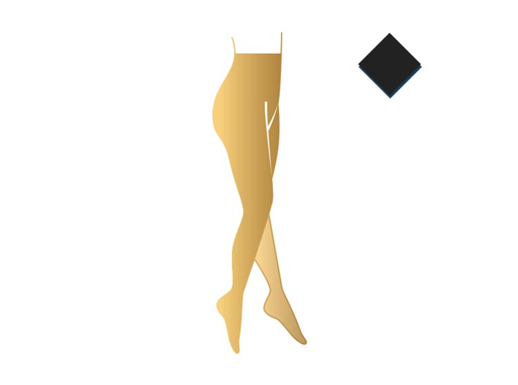 Smartleg Opaque Collant de compression pieds fermés Classe 2 Splendide - Taille 3+ long