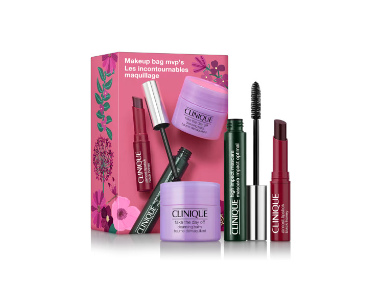 Coffret Les Incontournables Maquillage - Mascara + Rouge à Lèvres + Baume Nettoyant