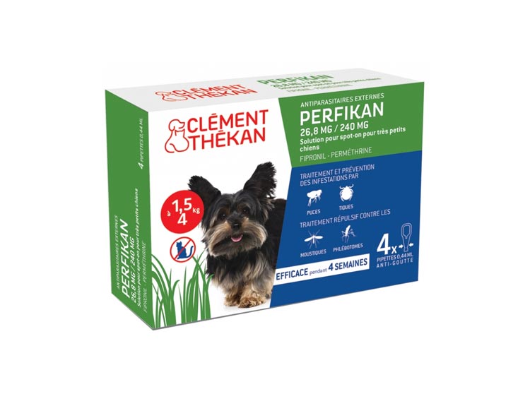 Clément Thékan Perkifan chiens 1,5 - 4 kg - 4 pipettes