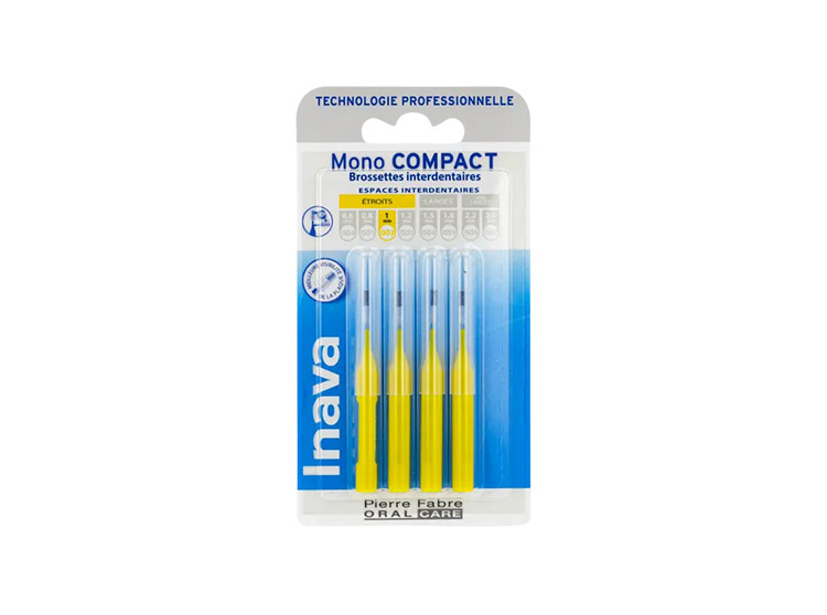 Inava Mono Compact Brossettes interdentaires 1mm - 4 brossettes