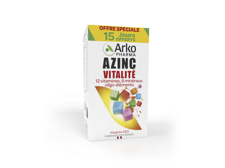 Azinc Vitalité - 120 gélules + 30 gélules OFFERTES
